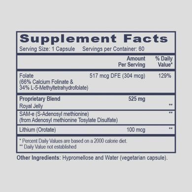 Підтримка рівня BH4 тетрагідробіоптерину Professional Health Products (BH4-Assist Mood Boost) 60 капсул