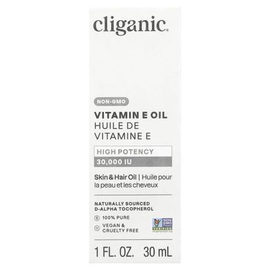 Cliganic, 100% чисте та натуральне масло з вітаміном Е, 30 000 МО, 1 рідка унція (30 мл)