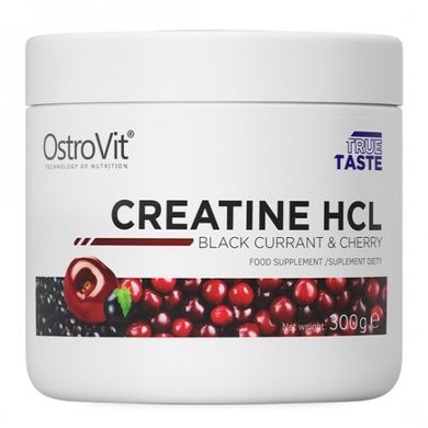 Креатин HCL, чорна смородина і вишня, CREATINE HCL, black currant with cherry, OstroVit, 300 г