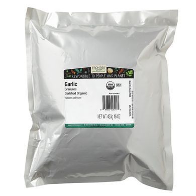 Чеснок гранулированный органик Frontier Natural Products (Garlic) 453 г купить в Киеве и Украине