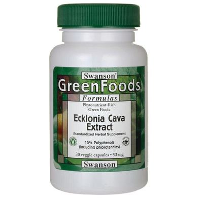 Еклона Еква Кава, Ecklonia Cava Extract, Swanson, 53 мг, 30 капсул