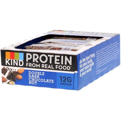 Протеїнові батончики, Подвійний темний шоколад і горіх, KIND Bars, 12 баточніков, 1,76 унц (50 г) кожен
