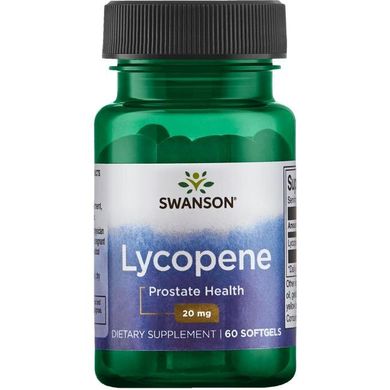 Лікопін, Lycopene, Swanson, 20 мг, 60 капсул