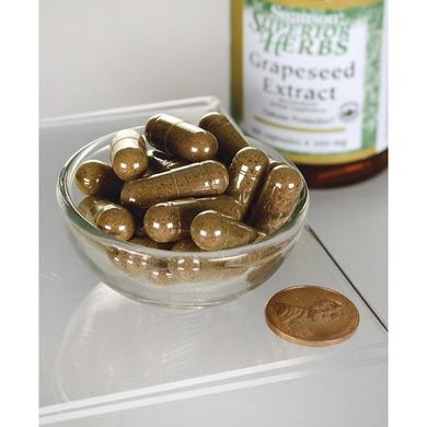 Екстракт виноградних кісточок, Grape Seed Extract, Swanson, 100 мг 120 капсул