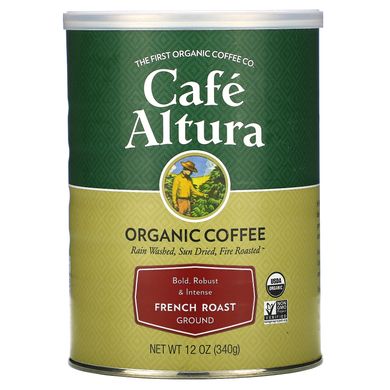 Органічна кава, французька жарка, Cafe Altura, 12 унцій (339 г)