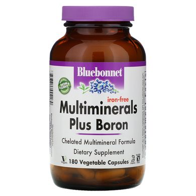 мультимінерали без заліза Bluebonnet Nutrition 180 капсул