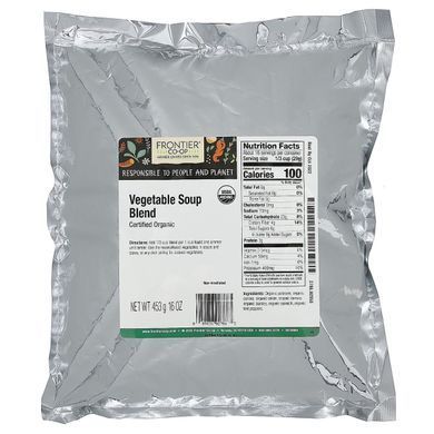 Органічна овочева суміш для супу, Frontier Natural Products, 16 унцій (453 г)