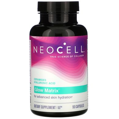 Покращений зволожувач шкіри з гіалуроновою кислотою Neocell (Glow Matrix with Hyaluronic Acid) 90 капсул
