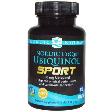 Убіхінол Q10 для спортсменів Nordic Naturals (Ubiquinol Sport) 100 мг 60 капсул
