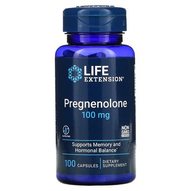 Прегненолон, Pregnenolone, Life Extension, 100 мг, 100 капсул купить в Киеве и Украине