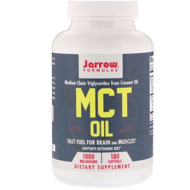Масло MCT Jarrow Formulas (MCT Oil) 1000 мг 180 капсул