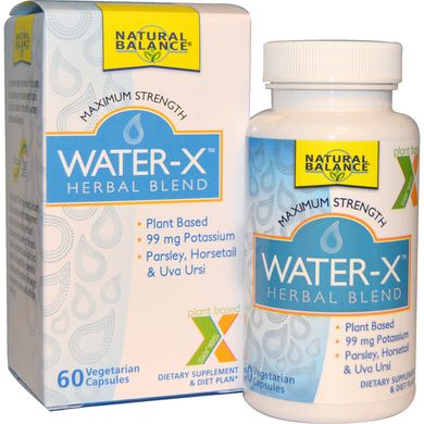Трав'яна суміш для виведення рідини Natural Balance (Water-X Herbal Blend) 60 капсул