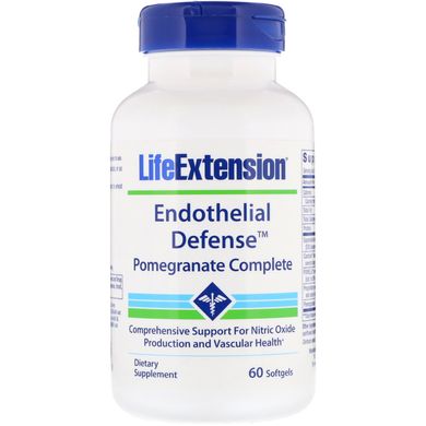 Ендотеліальний захист, гранат, Endothelial Defense, Pomegranate Complete, Life Extension, 60 капсул