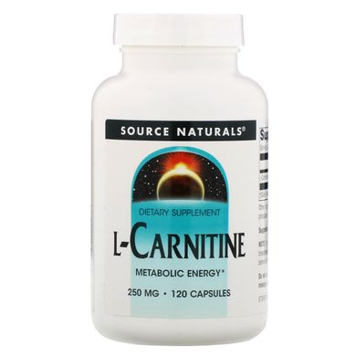 L-карнітин Source Naturals (L-Carnitine) 250 мг 120 капсул