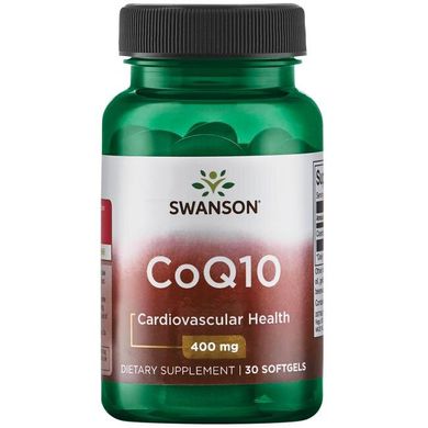 Коензим Q10, CoQ10 400 мг, Swanson, 400 мг, 30 капсул