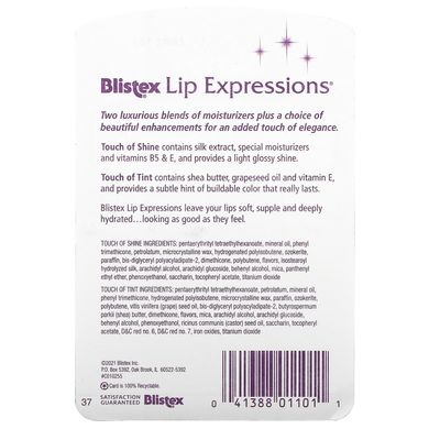 Blistex, Lip Expressions, зволожуючий засіб для губ, блиск / відтінок, 2 палички по 0,13 унції (3,69 г) кожна