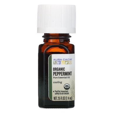 Чисте ефірне масло перцевої м'яти Aura Cacia (Organic Peppermint) 7 мл