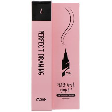 Водостійка підводка для очей, Perfect Drawing, 03 Pro Liner Black, Yadah, 0,03 унції (1 г)