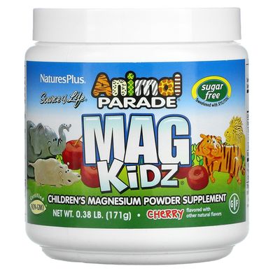 Парад звірів Mag Kidz, магній для дітей, смак натуральної вишні, Nature's Plus, 0,37 ф (171 г)