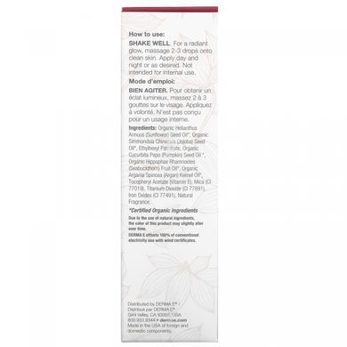 SunKiss Alba, масло для красивого сияния на лице, жожоба, аргановое и облепиховое масла, Derma E, 2 ж. унц. (60 мл) купить в Киеве и Украине
