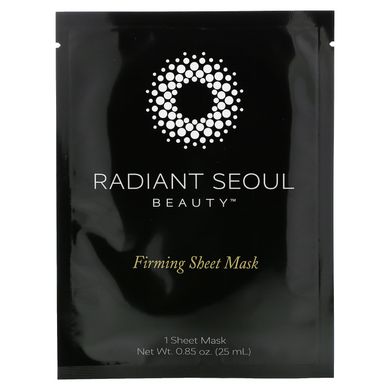 Укрепляющая листовая маска, Firming Sheet Mask, Radiant Seoul, 5 листовых масок, 0,85 унции (25 мл) каждая купить в Киеве и Украине