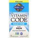 Код вітаміну, Ряд перший, один раз в день Raw полівітаміни для чоловіків, Garden of Life, 75 вегетаріанських капсул фото