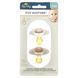 pacifiers with nipples made of natural rubber, for children from 0 to 6 months, with coconut and toast, 2 pacifiers