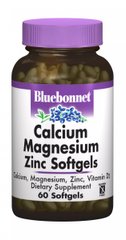 Кальций Магний Цинк Bluebonnet Nutrition (Calcium Magnesium Zinc) 60 желатиновых капсул купить в Киеве и Украине