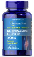 Глюкозамина сульфат, Glucosamine Sulfate, Puritan's Pride, 1000 мг, 120 капсул купить в Киеве и Украине