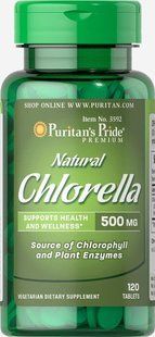 Natural Chlorella Puritans Pride 500 mg 120 tablets