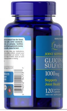 Глюкозамина сульфат, Glucosamine Sulfate, Puritan's Pride, 1000 мг, 120 капсул
