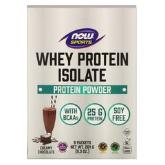 Изолят сывороточного протеина сливочный шоколад Now Foods (Whey Protein Isolate) 8 пакетов по 33 г купить в Киеве и Украине