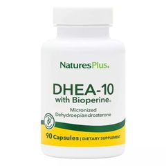Дегідроепіандростерон із біоперином Natures Plus (DHEA-10 With Bioperine) 10 мг 90 Вегетаріанських Капсул