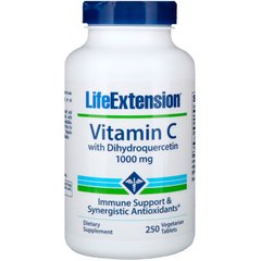 Витамин C, с Дигидрокверцетином, Life Extension, 1000 мг 250 раститеельных таблеток купить в Киеве и Украине