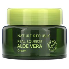 Крем з алое вера, Real Squeeze, Aloe Vera Cream, Nature Republic, 1,69 рідкої унції (50 мл)