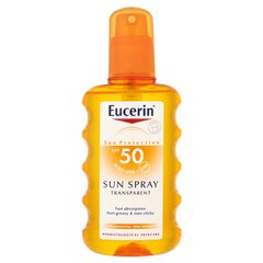 Спрей сонцезахисний прозорий SPF-50, Spray Sunscreen Transparent, Eucerin, 200 мл