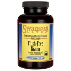 Ніацин, Flush Free Niacin, Swanson, 500 мг 120 капсул