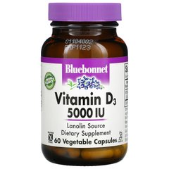Вітамін D3 Bluebonnet Nutrition (Vitamin D3) 5000 МО 60 капсул