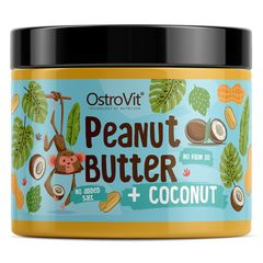 Арахисовая паста Peanut Butter + Coconut OstroVit 500 г купить в Киеве и Украине