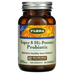 Пробиотики Flora (Super 8 Hi-Potency Probiotic) 42 млрд КОЕ 30 капсул купить в Киеве и Украине