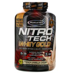 Сывороточный протеин вкус ванильного крема Muscletech (Nitro-Tech 100% Whey Gold) 2.51 кг купить в Киеве и Украине