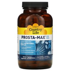 Prosta-Max добавка для мужчин от простатита, Country Life, 200 таблеток купить в Киеве и Украине