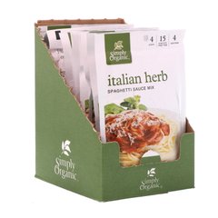 Итальянские травяной соус для спагетти, Simply Organic, 12 пакетиков, 1.31 унции (37 г) каждый купить в Киеве и Украине