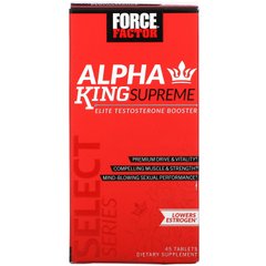Force Factor, Alpha King Supreme, элитный бустер тестостерона, 45 таблеток купить в Киеве и Украине