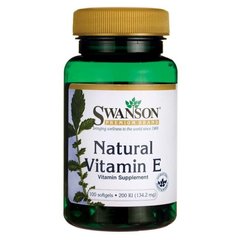 Натуральний вітамін Е, Natural Vitamin E, Swanson, 200 МО, 100 капсул