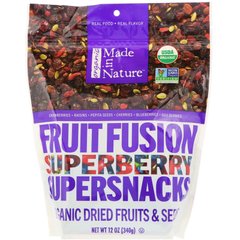 Органічний продукт, Fruit Fusion, Superberry Supersnacks, Made in Nature, 340 г
