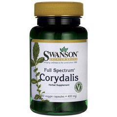 Коридаліс, Full Spectrum Corydalis, Swanson, 400 мг, 60 капсул