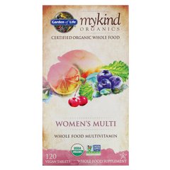 Мультивітаміни для жінок Garden of Life (Women's Multi MyKind Organics) 120 таблеток