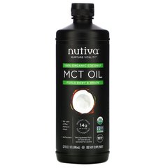 Органічне олія MCT з кокоса, без смаку, Organic MCT Oil From Coconut, Unflavored, Nutiva, 946 мл