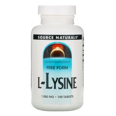 Лизин Source Naturals (L-Lysine) 1000 мг 100 таблеток купить в Киеве и Украине